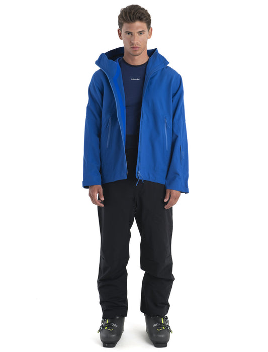 Icebreaker Shell+™ Merino Peak Hooded Jacket Lazurite Herr - Jackor