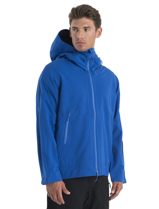 Icebreaker Shell+™ Merino Peak Hooded Jacket Lazurite Herr - Jackor