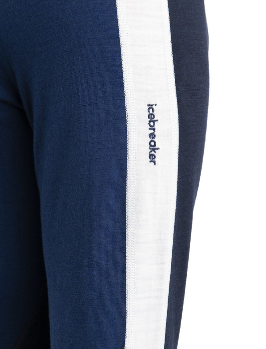 Icebreaker Merino 200 Sonebula Long Sleeve Half Zip Thermal Hood Midnight Navy/Royal Navy Herr - Tröjor