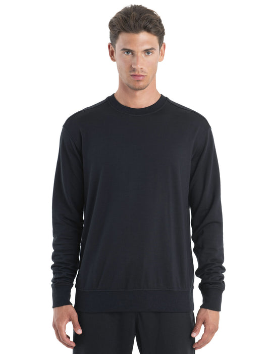 Icebreaker Merino Blend Shifter II Long Sleeve Sweatshirt Black Herr - Tröjor