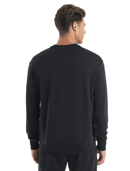 Icebreaker Merino Blend Shifter II Long Sleeve Sweatshirt Black Herr - Tröjor