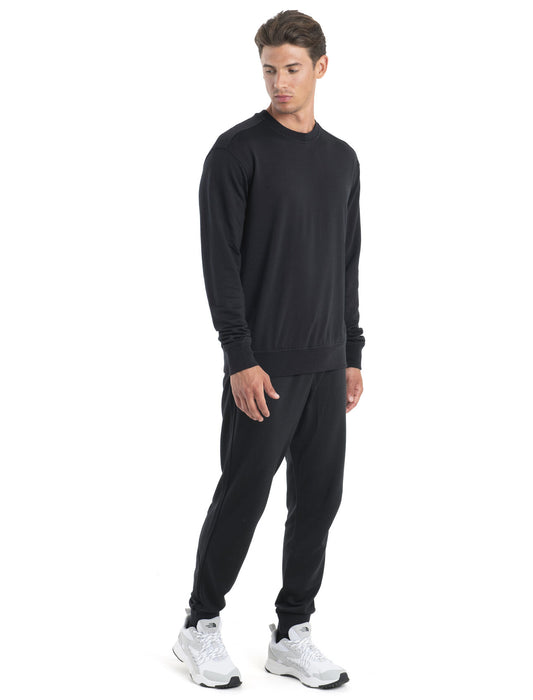 Icebreaker Merino Blend Shifter II Long Sleeve Sweatshirt Black Herr - Tröjor