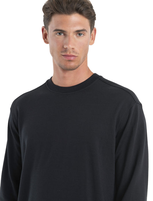 Icebreaker Merino Blend Shifter II Long Sleeve Sweatshirt Black Herr - Tröjor