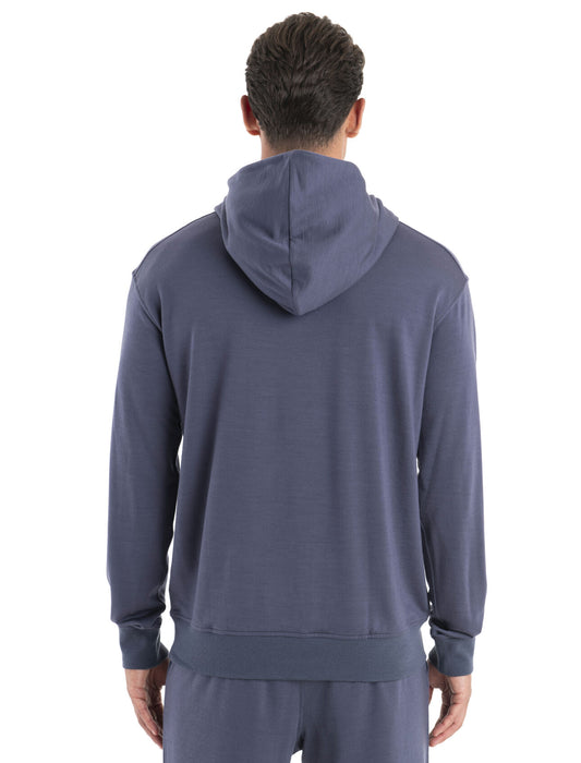 Icebreaker Merino Blend Shifter II Long Sleeve Hoodie Graphite Herr - Tröjor