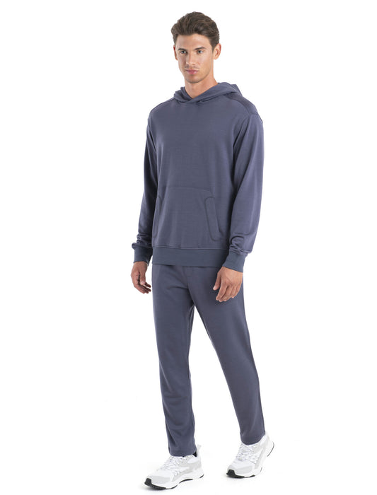 Icebreaker Merino Blend Shifter II Long Sleeve Hoodie Graphite Herr - Tröjor