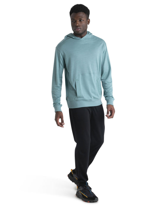 Icebreaker Merino Blend Shifter II Long Sleeve Hoodie Cloud Ray Herr - Tröjor