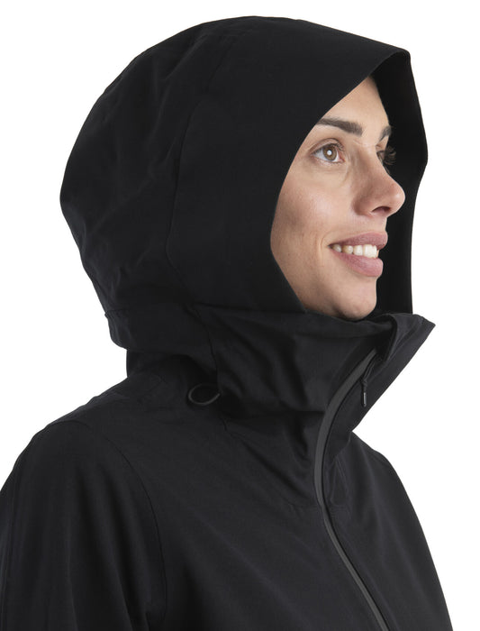 Icebreaker Shell+™ Merino Peak Hooded Jacket  Black Dam - Jackor Dam