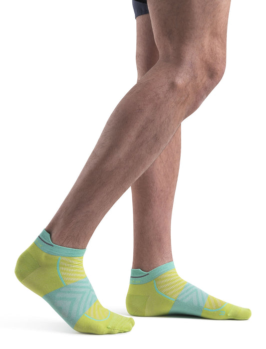 Icebreaker Merino Blend Run+ Ultralight Micro Socks Hyper/Aura Herr - Strumpor