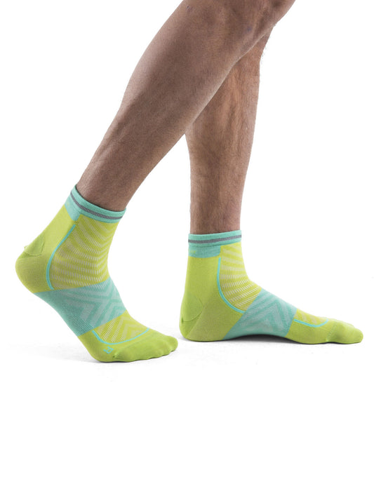 Icebreaker Merino Blend Run+ Ultralight Mini Socks Hyper/Aura Herr - Strumpor