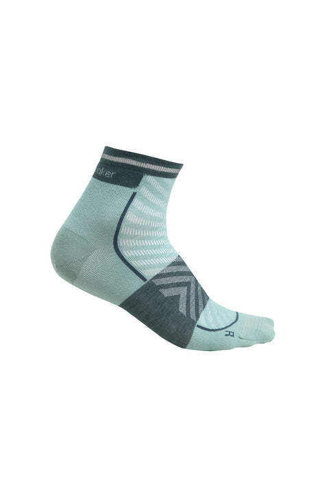 Icebreaker Merino Blend Run+ Ultralight Mini Socks Cloud Ray/Fathom Green Herr - Strumpor