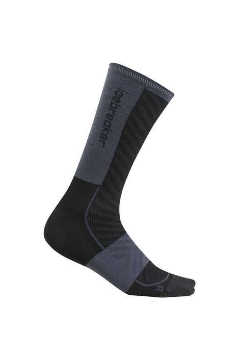 Icebreaker Merino Blend Run+ Ultralight Crew Socks Black/Graphite Herr - Strumpor