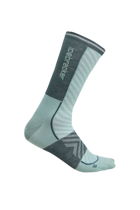 Icebreaker Merino Blend Run+ Ultralight Crew Socks Cloud Ray/Fathom Green Herr - Strumpor