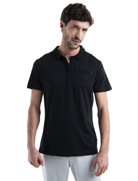 Icebreaker Merino 200 The North Face x icebreaker Polo Black Herr - T-shirts & Linnen