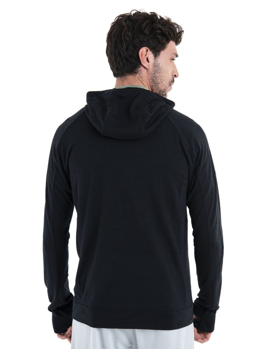 Icebreaker Merino Blend 200 Realfleece™ The North Face x icebreaker Long Sleeve Zip Hoodie Black Herr - Tröjor