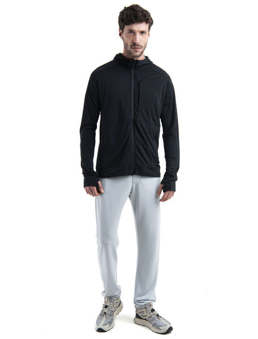 Icebreaker Merino Blend 200 Realfleece™ The North Face x icebreaker Long Sleeve Zip Hoodie Black Herr - Tröjor