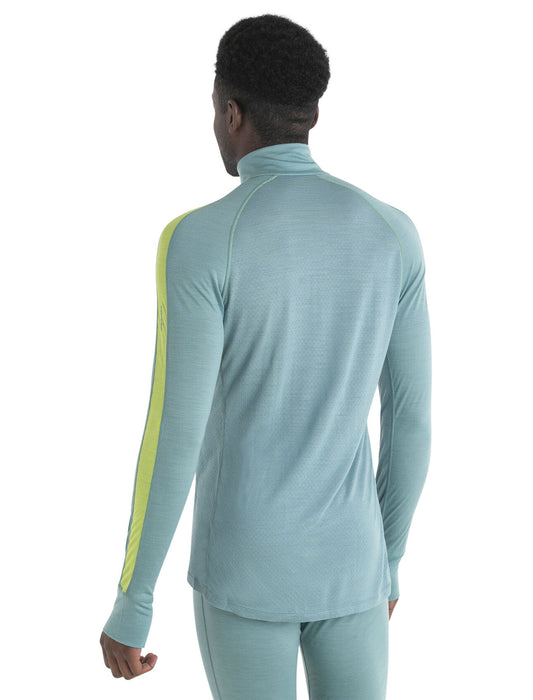 Icebreaker 125 ZoneKnit™ Merino Blend Long Sleeve Half Zip Thermal Top Cloud Ray/Hyper Herr - Underställ