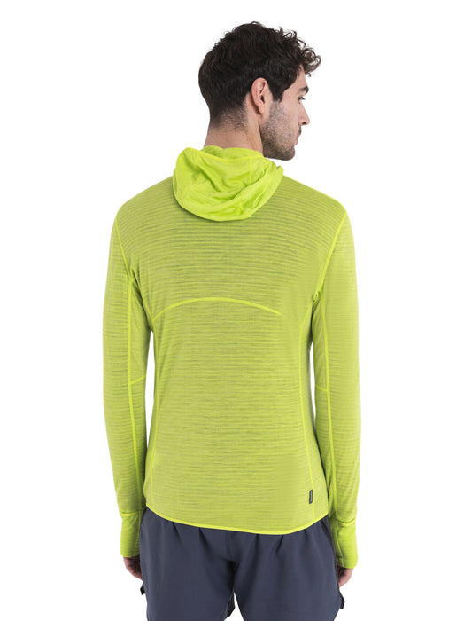 Icebreaker Merino Blend 200 Realfleece™ Descender Long Sleeve Zip Hoodie Hyper Herr - Tröjor