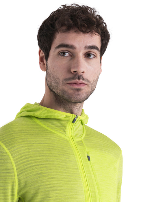 Icebreaker Merino Blend 200 Realfleece™ Descender Long Sleeve Zip Hoodie Hyper Herr - Tröjor