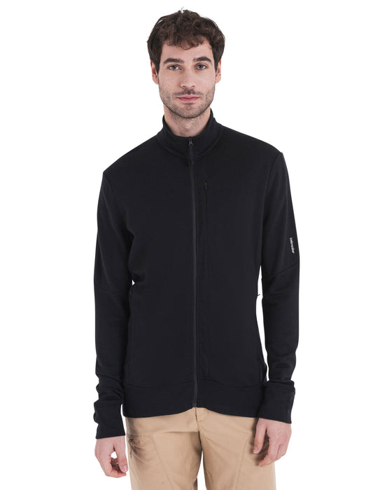 Icebreaker Merino 260 Quantum IV Long Sleeve Zip Top Black Herr - Tröjor