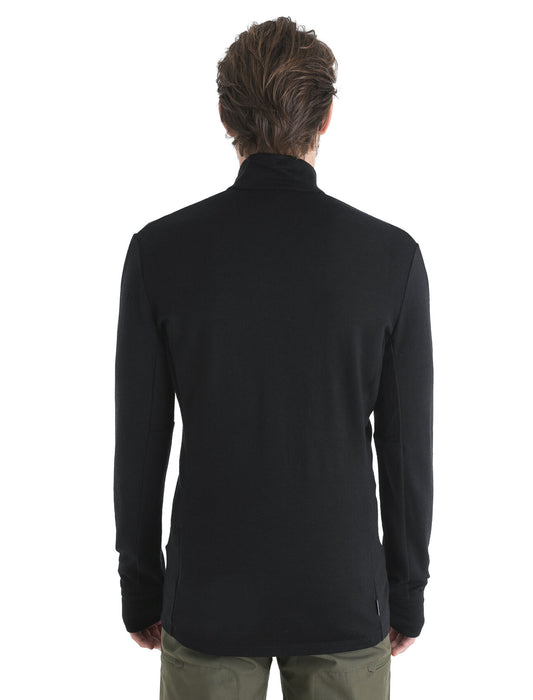 Icebreaker Merino 260 Quantum IV Long Sleeve Zip Top Black Herr - Tröjor