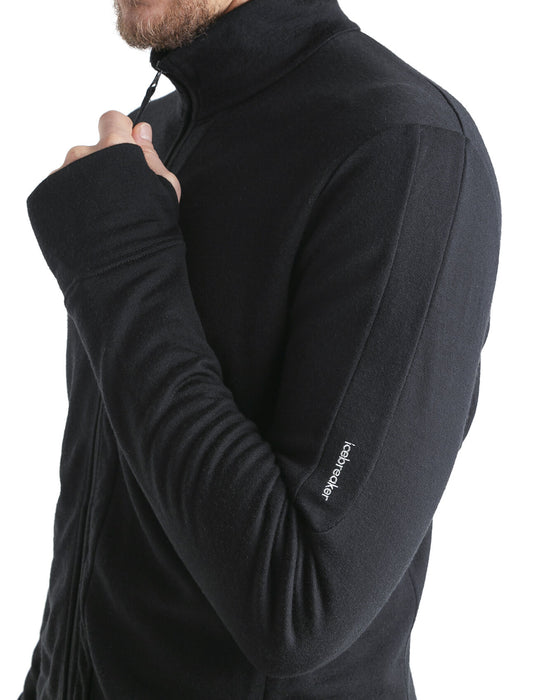 Icebreaker Merino 260 Quantum IV Long Sleeve Zip Top Black Herr - Tröjor