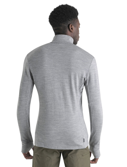 Icebreaker Merino 260 Quantum IV Long Sleeve Zip Top Metro Heather Herr - Tröjor