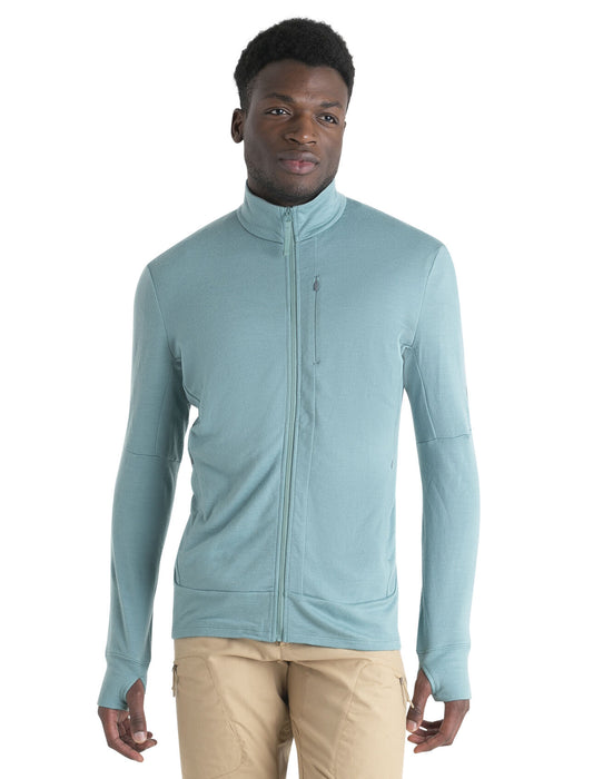 Icebreaker Merino 260 Quantum IV Long Sleeve Zip Top Cloud Ray Herr - Tröjor