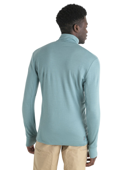 Icebreaker Merino 260 Quantum IV Long Sleeve Zip Top Cloud Ray Herr - Tröjor