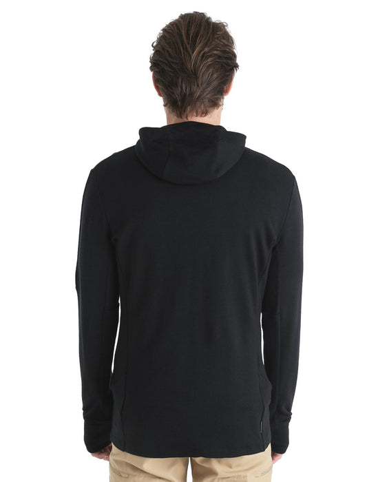 Icebreaker Merino 260 Quantum IV Long Sleeve Zip Hoodie Black Herr - Tröjor