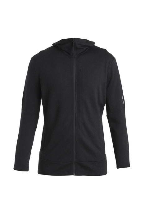 Icebreaker Merino 260 Quantum IV Long Sleeve Zip Hoodie Black Herr - Tröjor