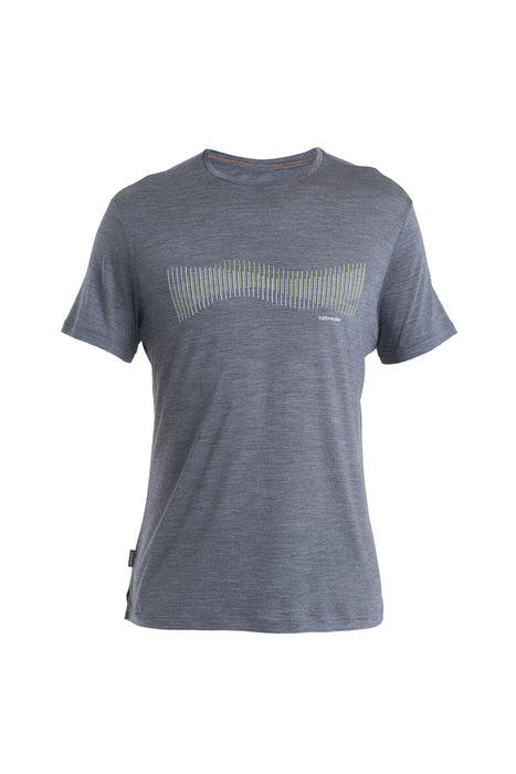 Icebreaker 125 Cool-Lite™ Merino Blend Sphere III T-Shirt Terrain Lines Graphite Heather Herr - T-shirts & Linnen