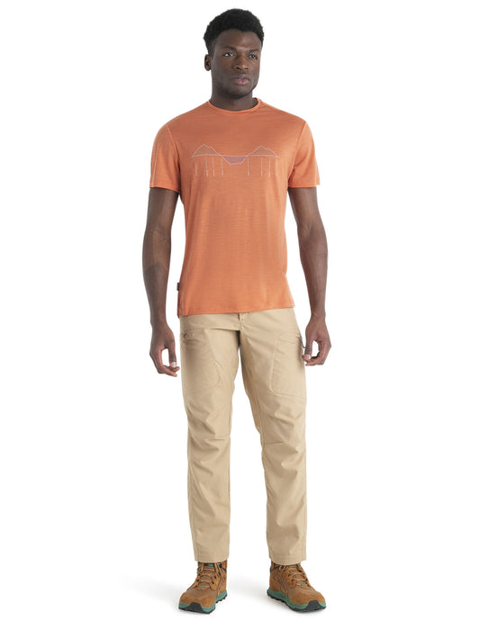 Icebreaker 125 Cool-Lite™ Merino Blend Sphere III T-Shirt Trail Climb Ember Herr - T-shirts & Linnen