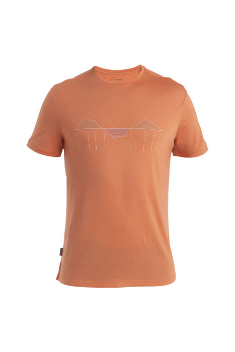 Icebreaker 125 Cool-Lite™ Merino Blend Sphere III T-Shirt Trail Climb Ember Herr - T-shirts & Linnen