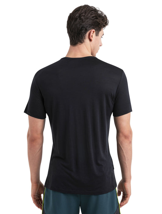 Icebreaker 125 Cool-Lite™ Merino Blend Sphere III T-Shirt Vision Grid Black Herr - T-shirts & Linnen