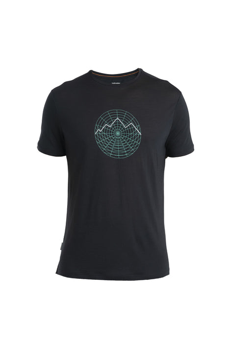 Icebreaker 125 Cool-Lite™ Merino Blend Sphere III T-Shirt Vision Grid Black Herr - T-shirts & Linnen