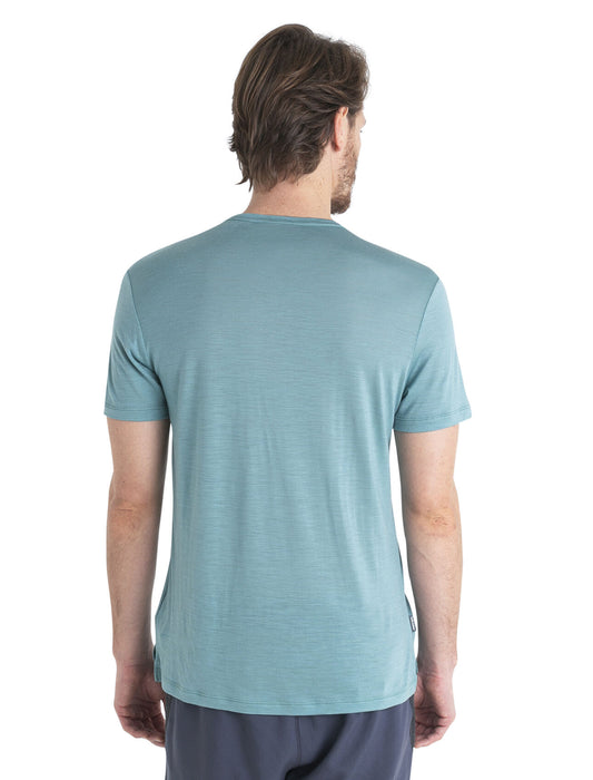 Icebreaker 125 Cool-Lite™ Merino Blend Sphere III T-Shirt Vision Grid Cloud Ray Herr - T-shirts & Linnen