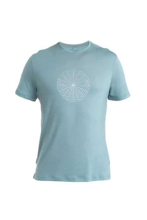 Icebreaker 125 Cool-Lite™ Merino Blend Sphere III T-Shirt Vision Grid Cloud Ray Herr - T-shirts & Linnen