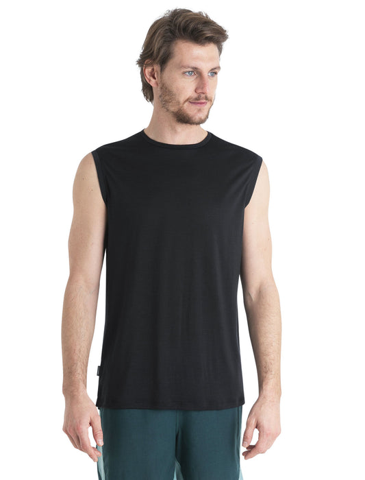 Icebreaker 125 Cool-Lite™ Merino Blend Sphere III Tank Black Herr - T-shirts & Linnen