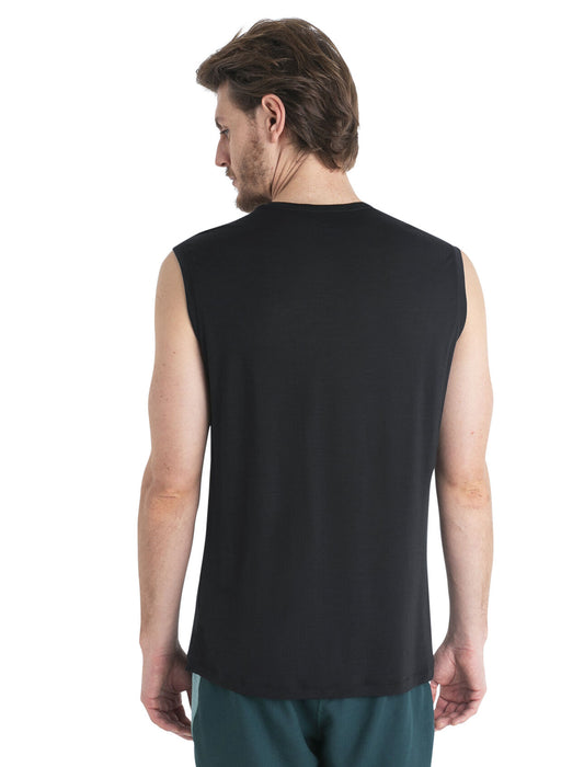 Icebreaker 125 Cool-Lite™ Merino Blend Sphere III Tank Black Herr - T-shirts & Linnen