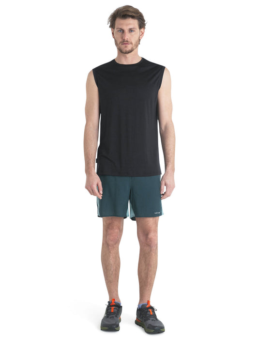 Icebreaker 125 ZoneKnit™ Merino Blend Speed 6" Shorts Fathom Green/Cloud Ray Herr - Shorts