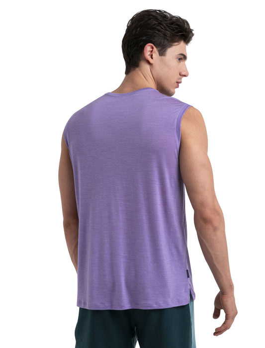 Icebreaker 125 Cool-Lite™ Merino Blend Sphere III Tank Purple Gaze Herr - T-shirts & Linnen