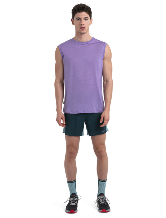 Icebreaker 125 Cool-Lite™ Merino Blend Sphere III Tank Purple Gaze Herr - T-shirts & Linnen