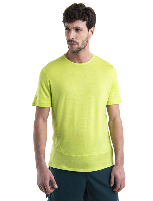 Icebreaker 125 ZoneKnit™ Merino Blend Energy Wind T-Shirt Hyper Herr - T-shirts & Linnen