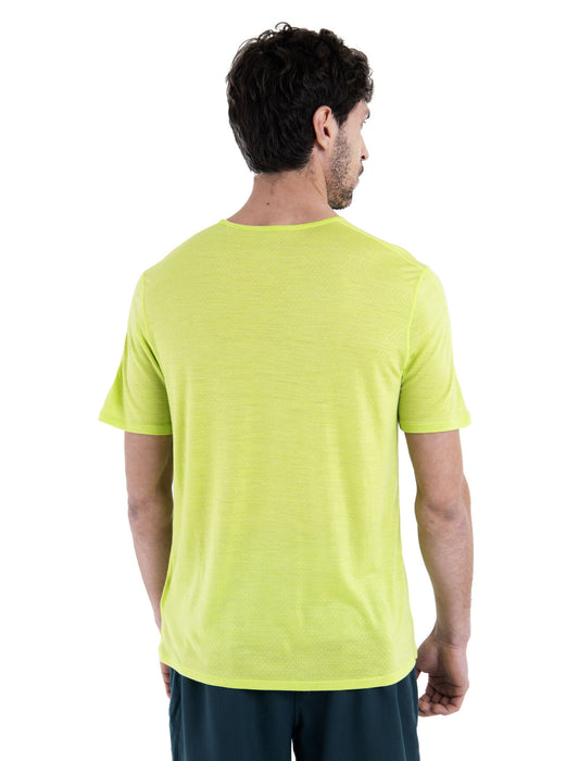 Icebreaker 125 ZoneKnit™ Merino Blend Energy Wind T-Shirt Hyper Herr - T-shirts & Linnen