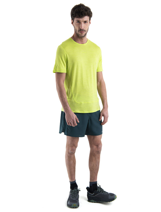 Icebreaker 125 ZoneKnit™ Merino Blend Energy Wind T-Shirt Hyper Herr - T-shirts & Linnen