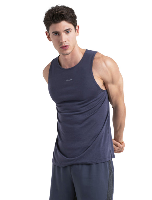 Icebreaker 125 Cool-Lite™ Merino Blend Speed Tank Graphite Herr - T-shirts & Linnen