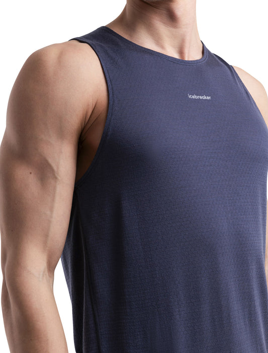 Icebreaker 125 Cool-Lite™ Merino Blend Speed Tank Graphite Herr - T-shirts & Linnen