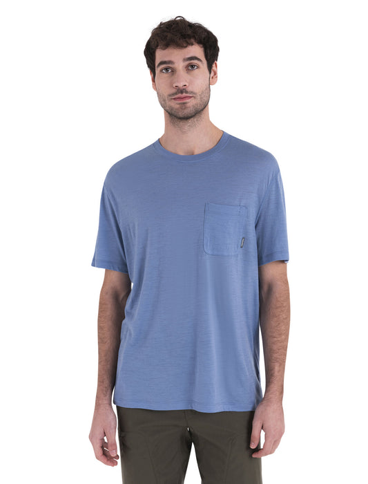 Icebreaker Merino 150 Tech Lite III Relaxed Pocket T-Shirt Kyanite Herr - T-shirts & Linnen