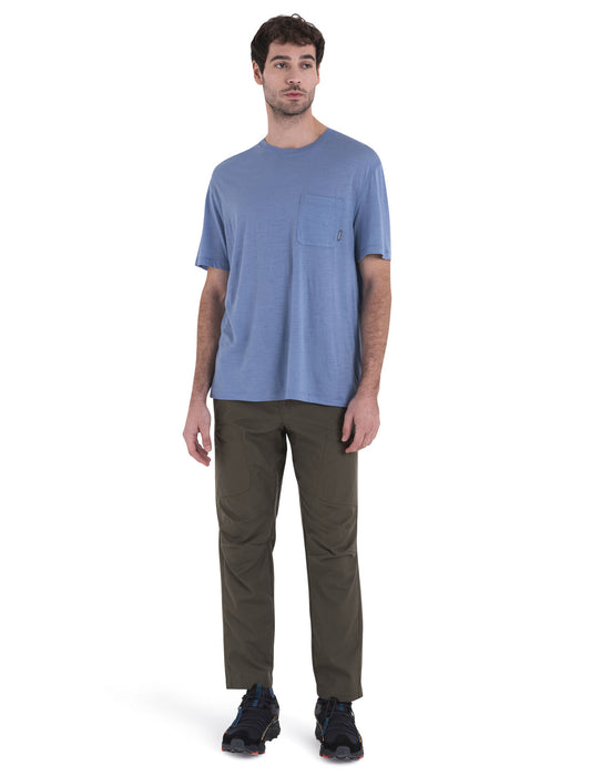 Icebreaker Merino 150 Tech Lite III Relaxed Pocket T-Shirt Kyanite Herr - T-shirts & Linnen