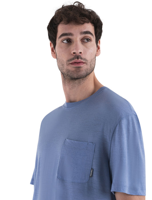 Icebreaker Merino 150 Tech Lite III Relaxed Pocket T-Shirt Kyanite Herr - T-shirts & Linnen